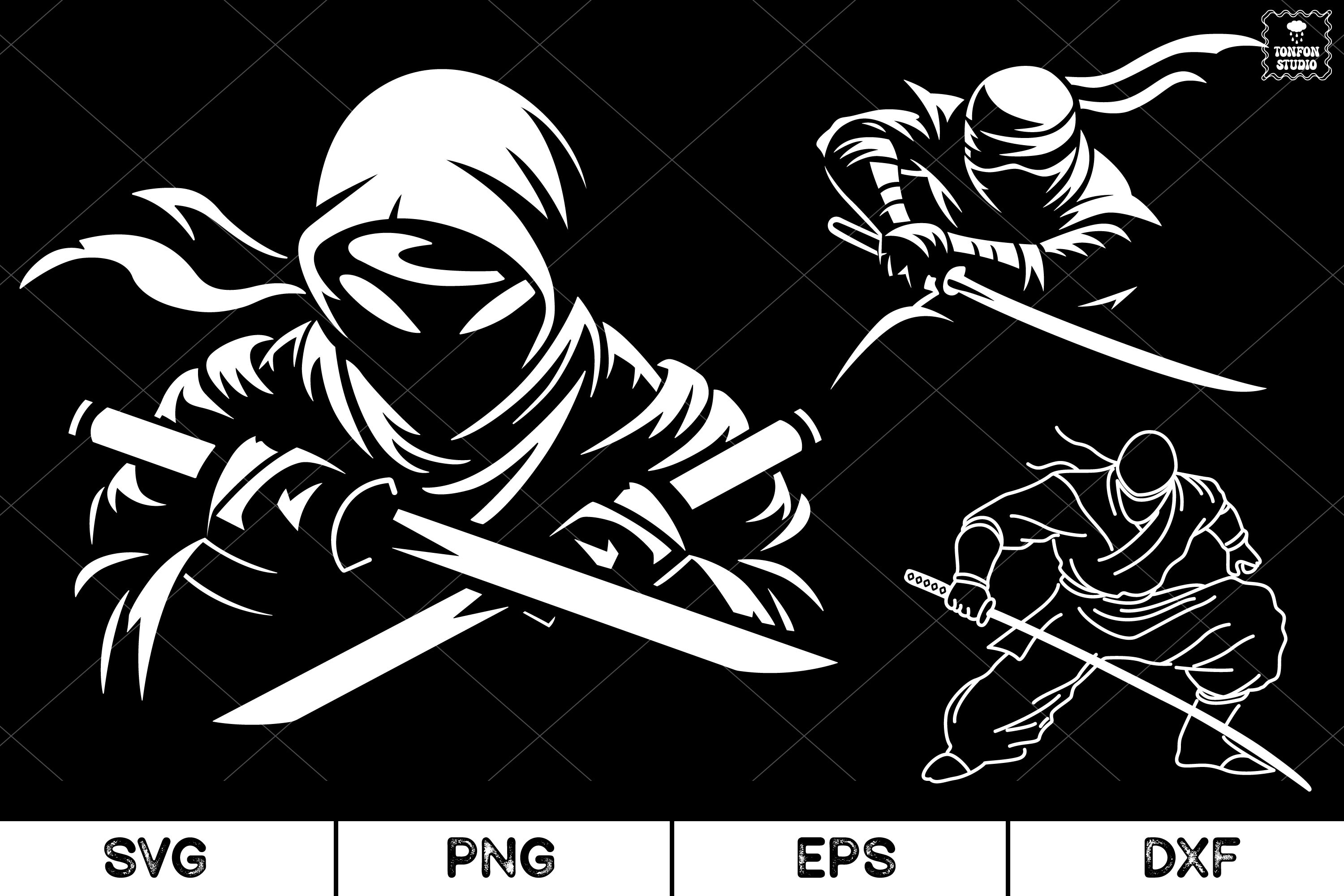 Ninja Bundle, Ninja Clipart, Svg Graphic by AnuchaSVG · Creative Fabrica