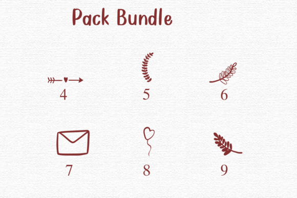 Pack Bundle Font PNG with transparent background - Preview 3