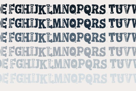 Patriotic Spunk Font PNG with transparent background - Preview 1