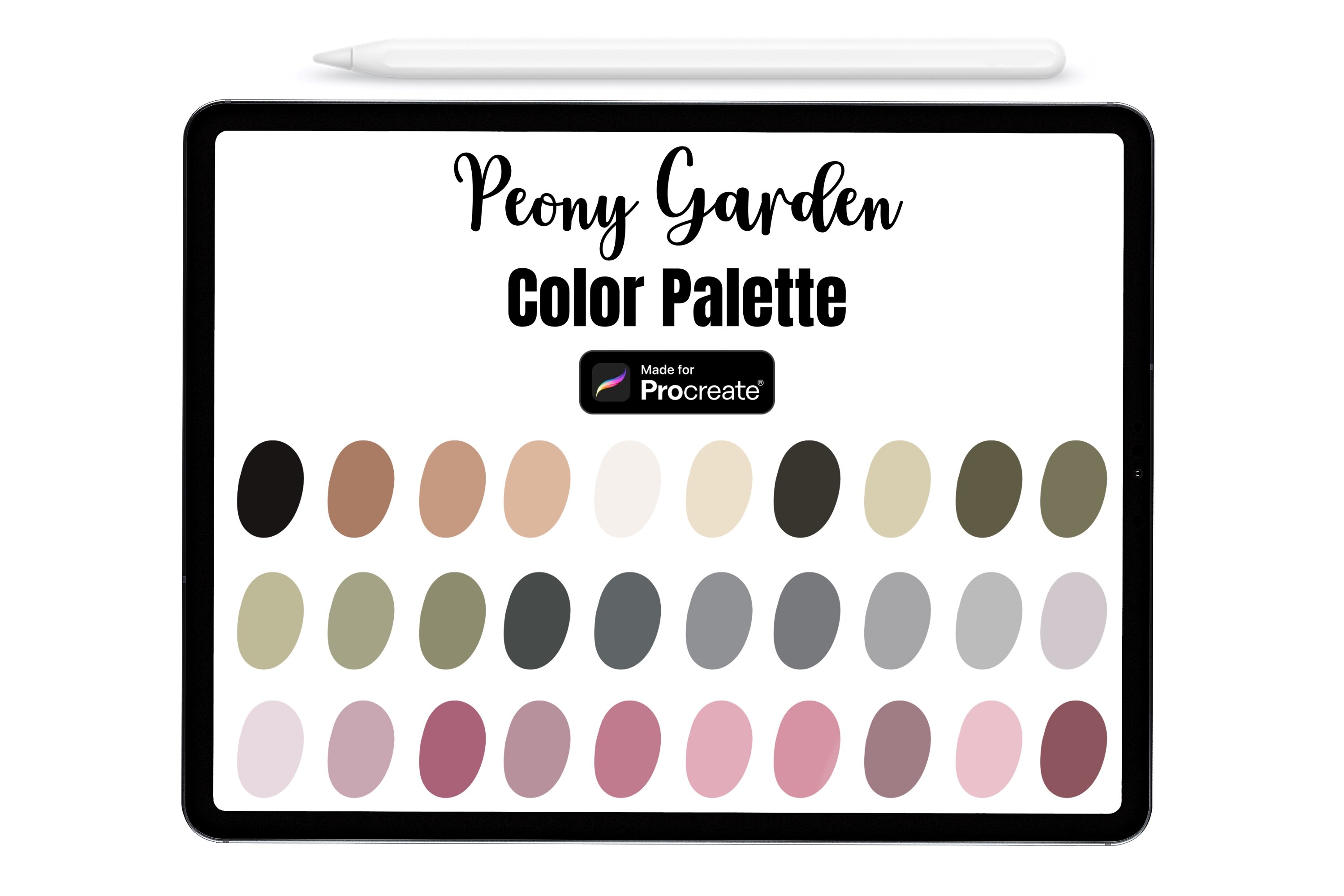 Peony Garden Procreate Color Palette Graphic by DreanArtDesign ...
