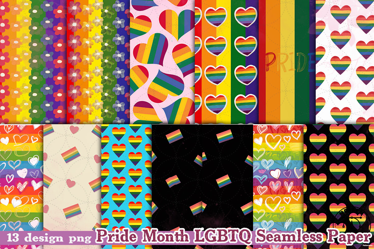 Pride Month LGBTQ Seamless Paper Graphic by mfreem · Creative Fabrica