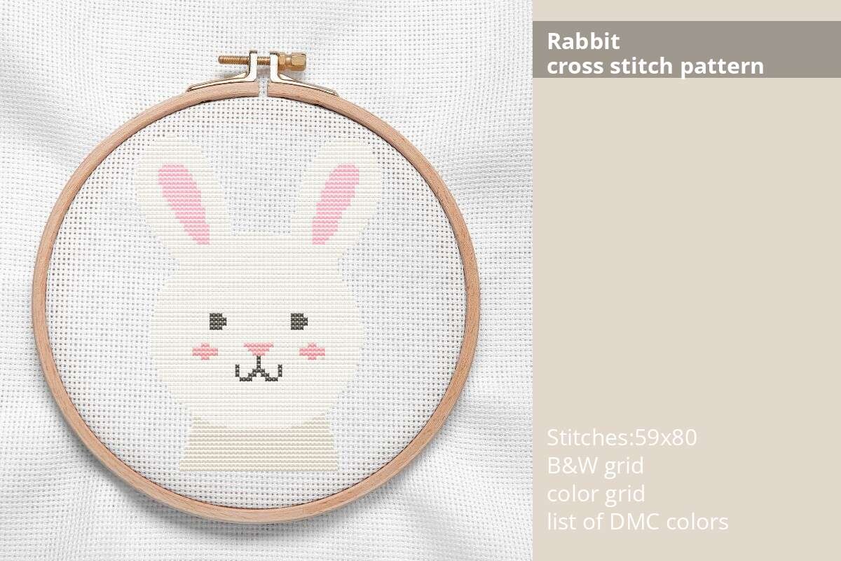 Rabbit Cross Stitch Pattern, Created by