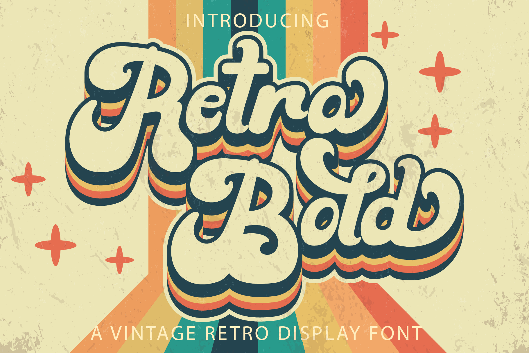 Retro Bold preview — connected vintage script with a bold retro feel