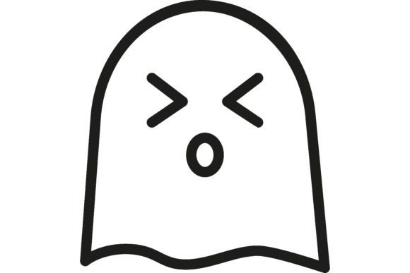 Sneezing Ghost Line Icon. Suffering, Tir