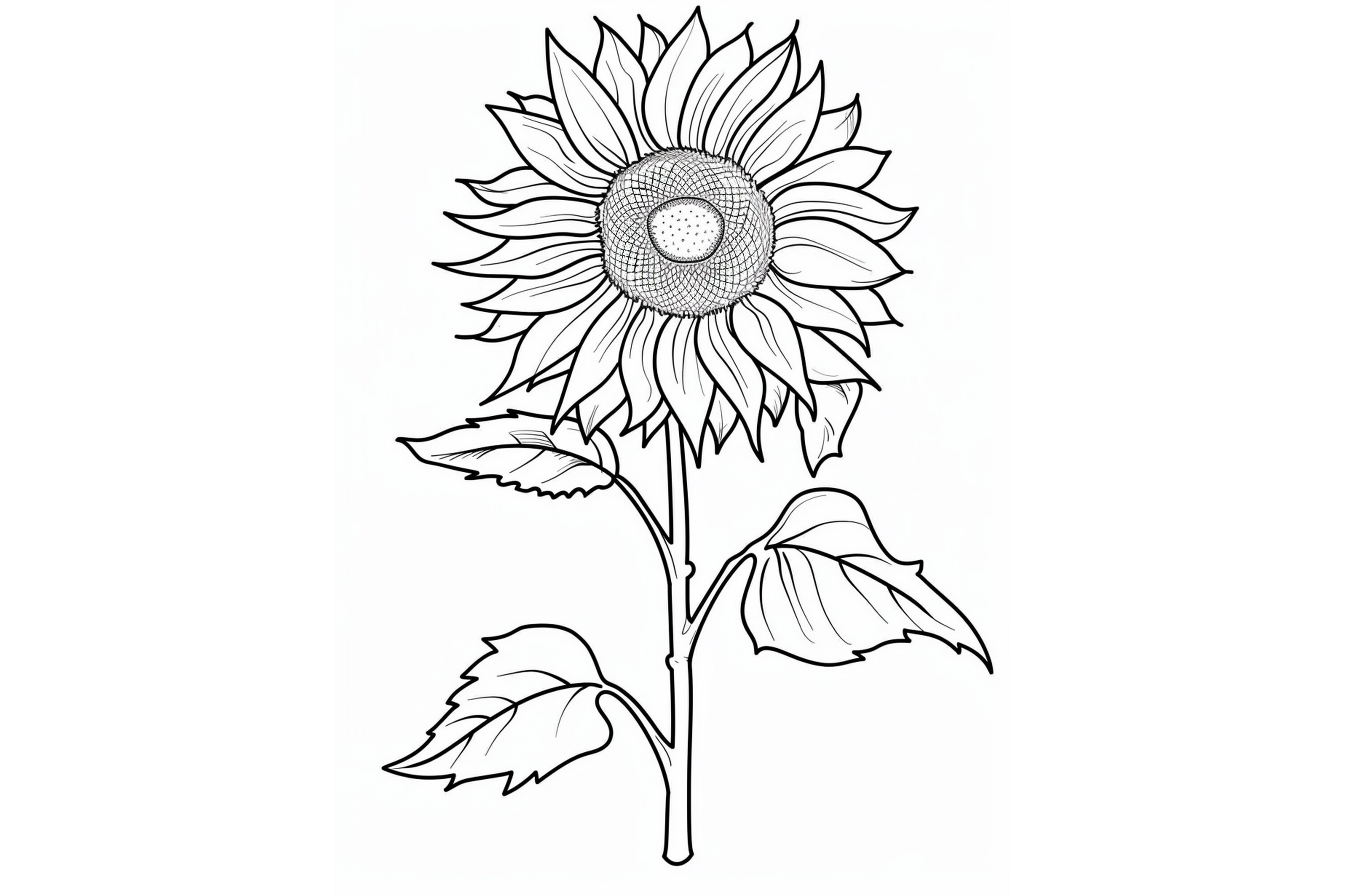 Sunflower Coloring Page Graphic by Forhadx5 · Creative Fabrica