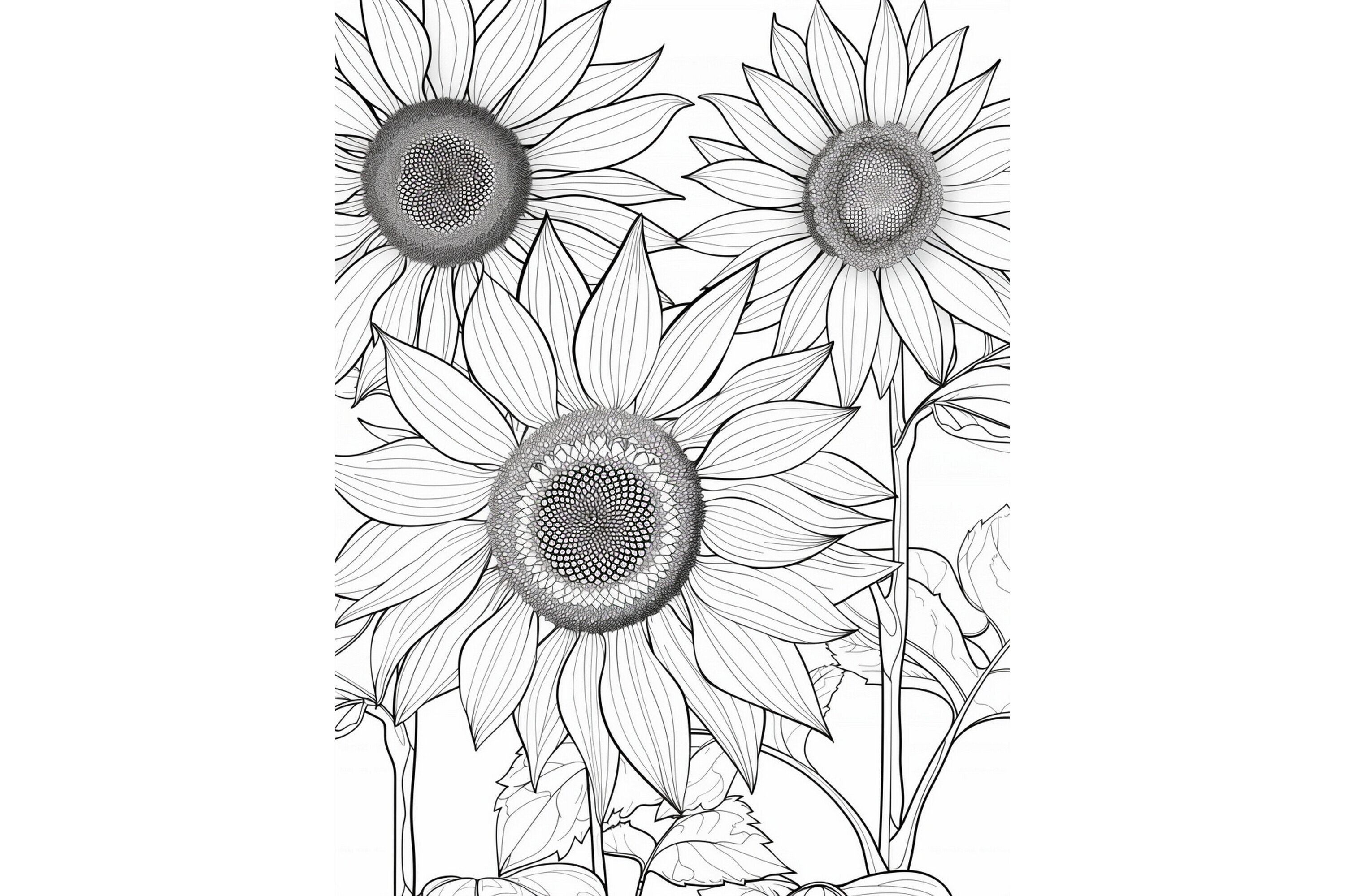 Sunflower Coloring Page Graphic by Forhadx5 · Creative Fabrica