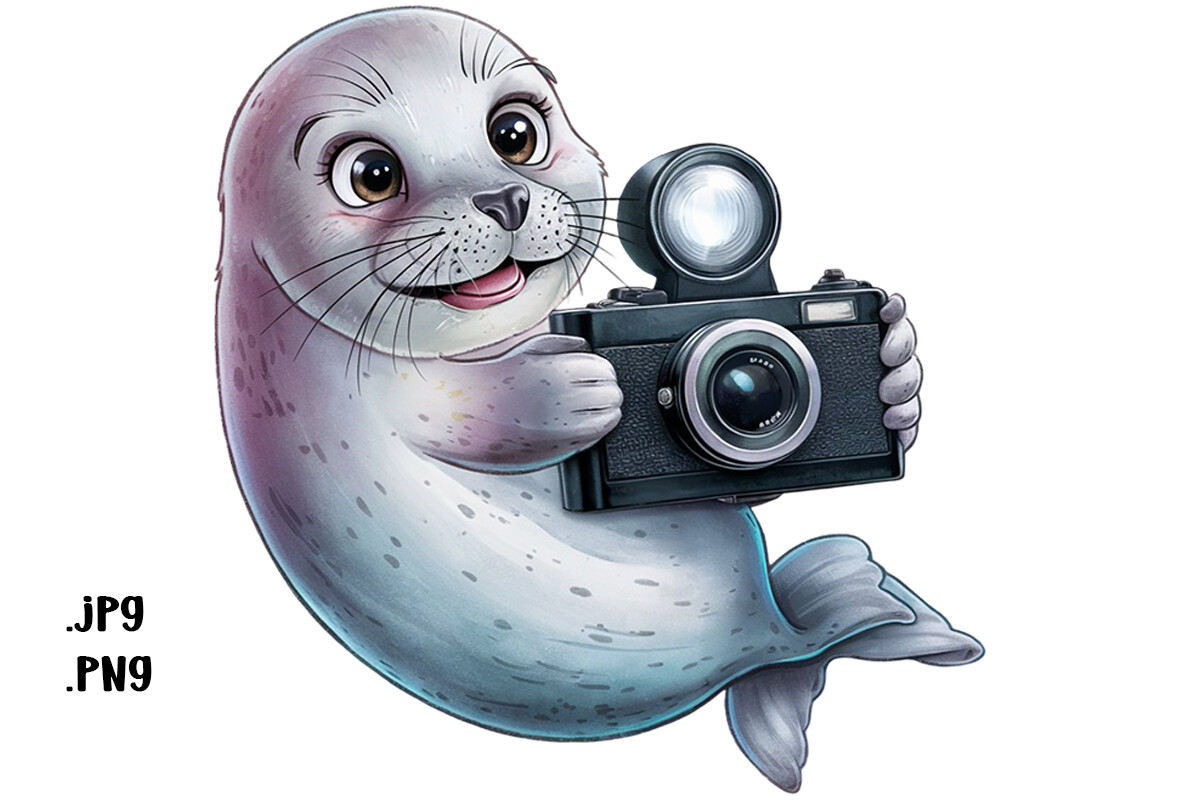 Seal Photographer Graphic by Joanna Redesiuk · Creative Fabrica