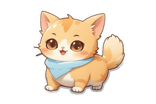 20 Cute Cats Sticker Bundle Graphic by yaseenbaigart · Creative Fabrica
