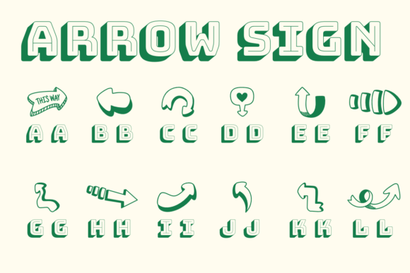 Arrow Sign Font - Preview 1