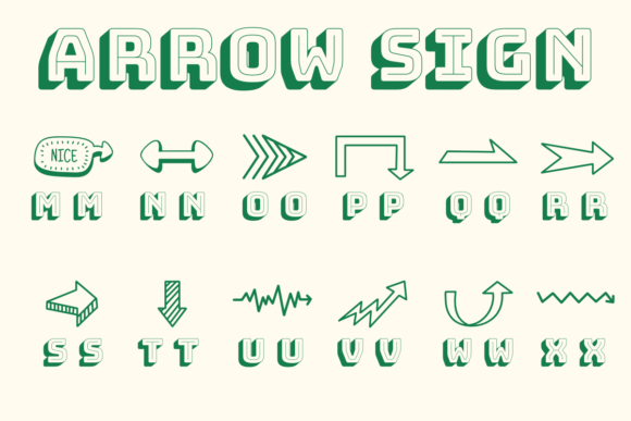 Arrow Sign Font - Preview 2