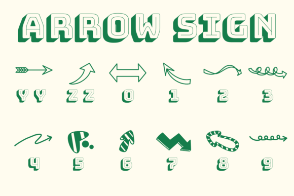 Arrow Sign Font - Preview 3