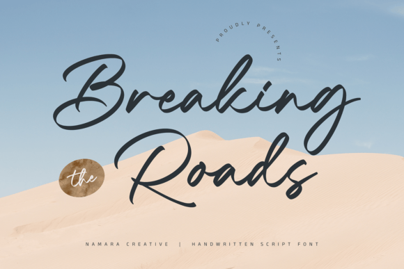 Breaking Roads Font PNG with transparent background - Preview 1