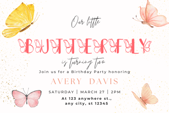 Butterfly Font - Preview 3