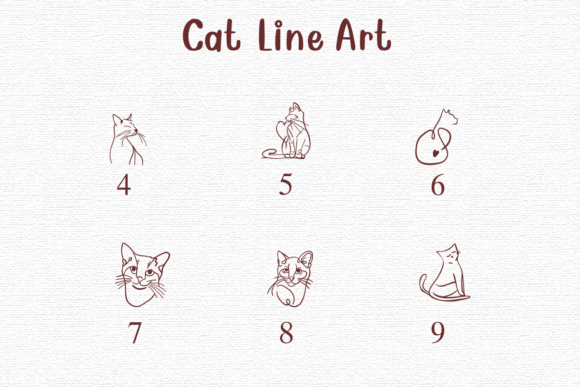 Cat Line Art Font - Preview 3