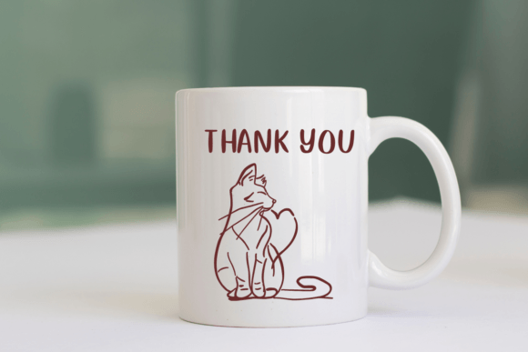 Cat Line Art Font - Preview 6