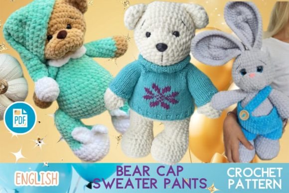 Crochet Bears / Cap Sweater / PDF