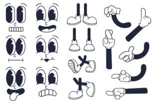 Customizable Characters Graphics Customizable Cartoon Character Elements Graphic by Ozan ID · Creative ...