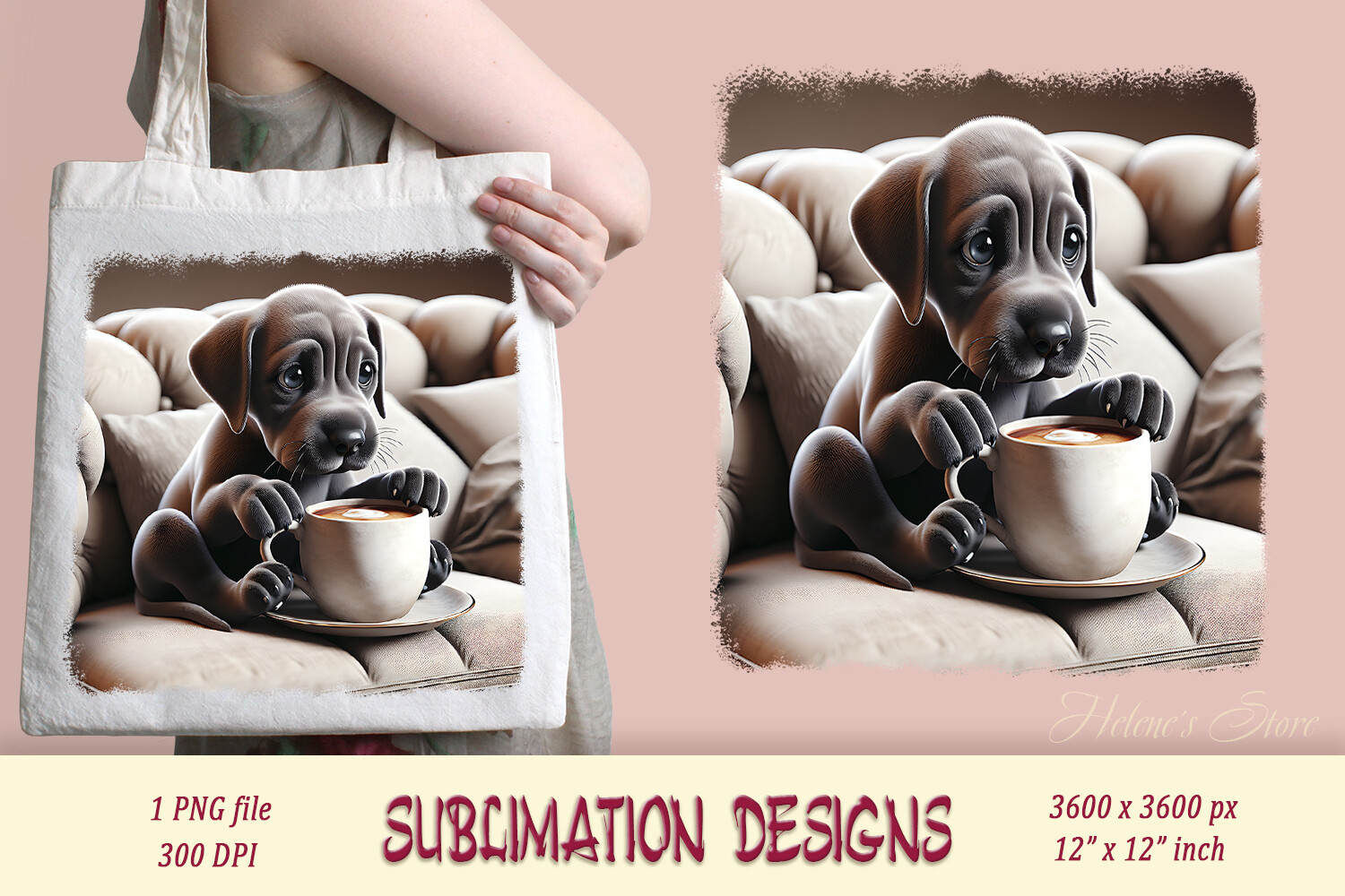 Cute Dog Sublimation Designs Clipart PNG Graphic by Helene's store ...