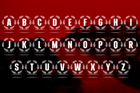 Flower Wreath Monogram Font - Preview 2
