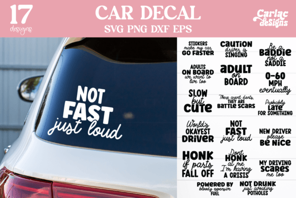Funny Car Decal Bumper Sticker Grafica Creazioni Di Carla C Designs