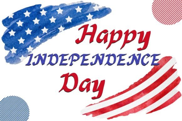 July Patriotic Font PNG with transparent background - Preview 1