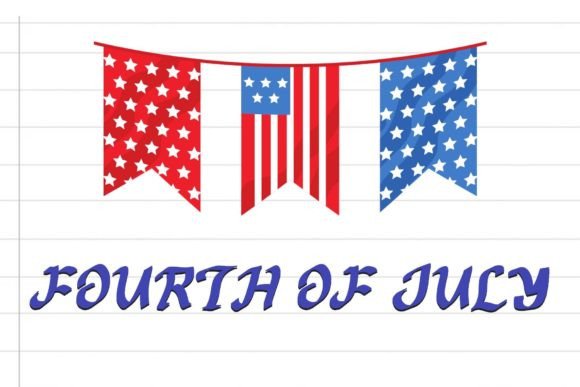 July Patriotic Font PNG with transparent background - Preview 2