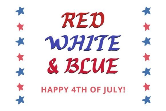 July Patriotic Font PNG with transparent background - Preview 3