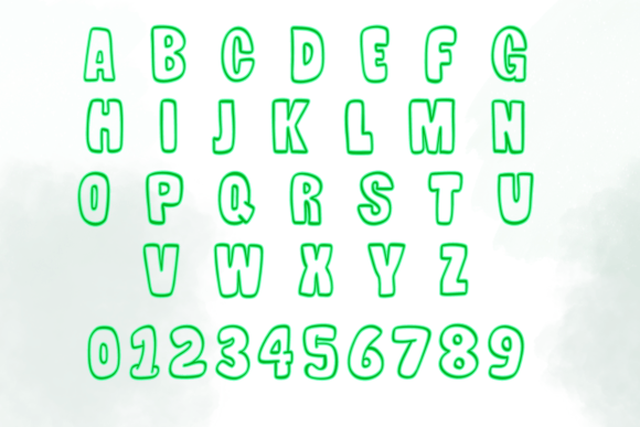 Leaf Font PNG with transparent background - Preview 2