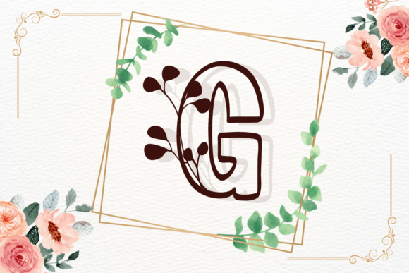 Leaf Font PNG with transparent background - Preview 3