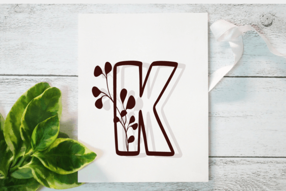 Leaf Font PNG with transparent background - Preview 5