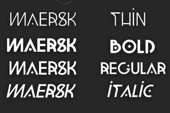 Maersk Font PNG with transparent background - Preview 2