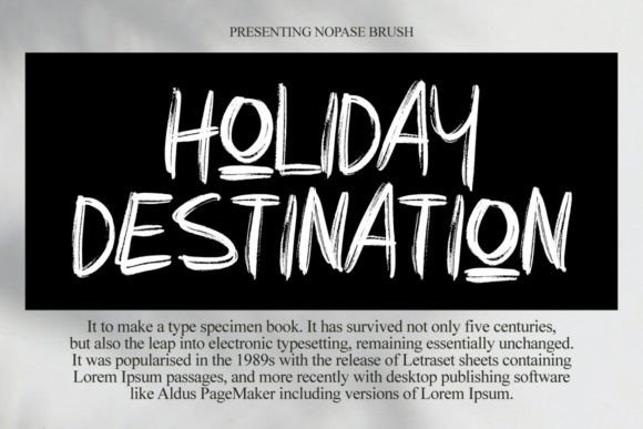 Nopase Brush Font PNG with transparent background - Preview 5