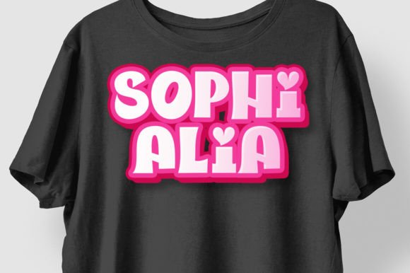 Pink Girl Font PNG with transparent background - Preview 2