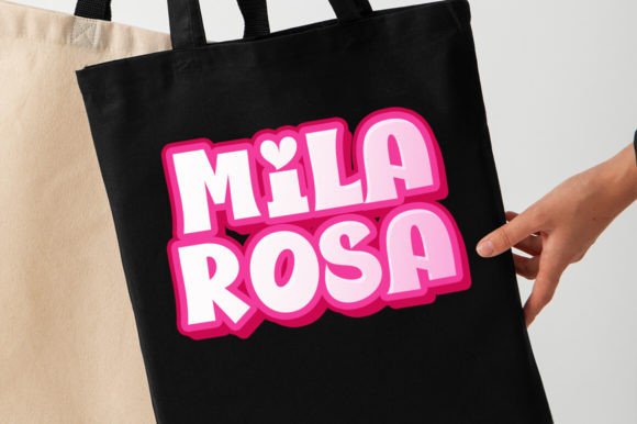 Pink Girl Font PNG with transparent background - Preview 4