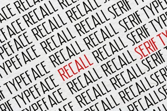 Recall Font PNG with transparent background - Preview 5