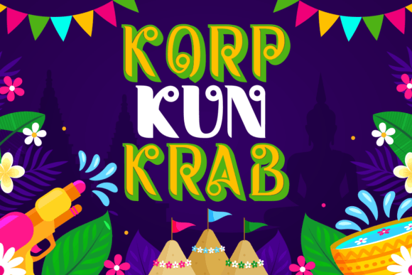 Royal Bangkok Font PNG with transparent background - Preview 1