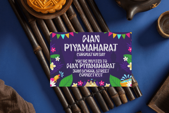 Royal Bangkok Font PNG with transparent background - Preview 5