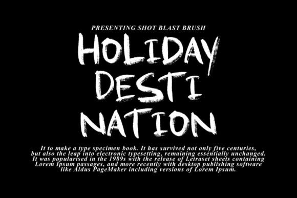 Shot Blast Brush Font PNG with transparent background - Preview 5