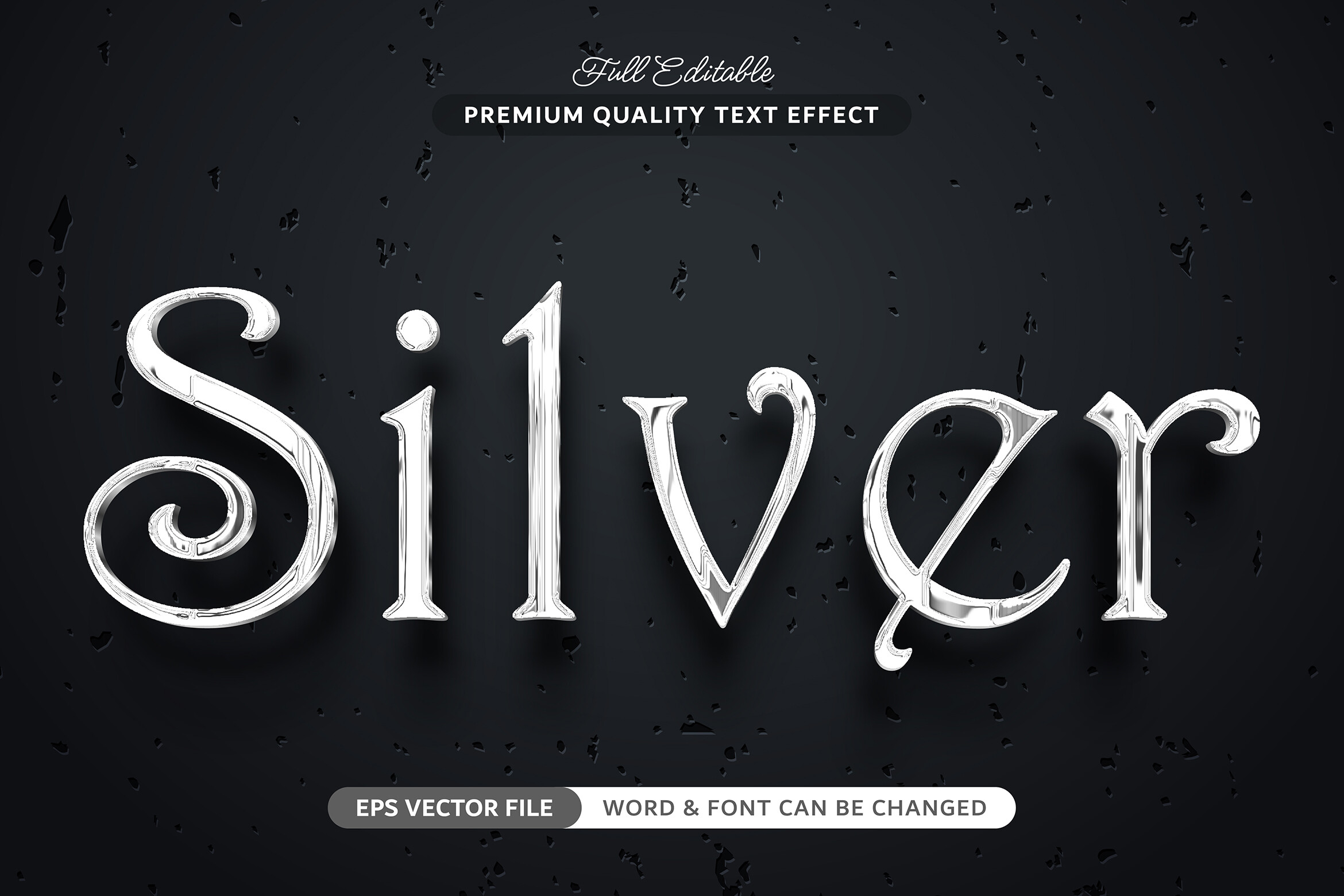 Silver Chrome - Text Effect