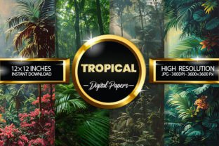 Tropical Digital Papers Graphic by Hurairagraphics · Creative Fabrica