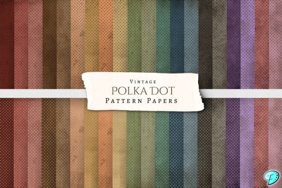 Vintage Polka Dot Printable Papers