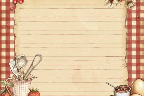 Vintage Recipe Card Background