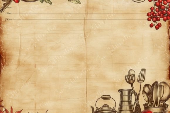 Vintage Recipe Card Background