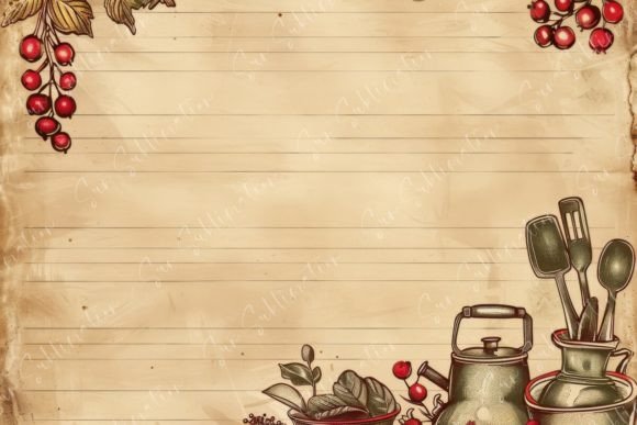 Vintage Recipe Template Background