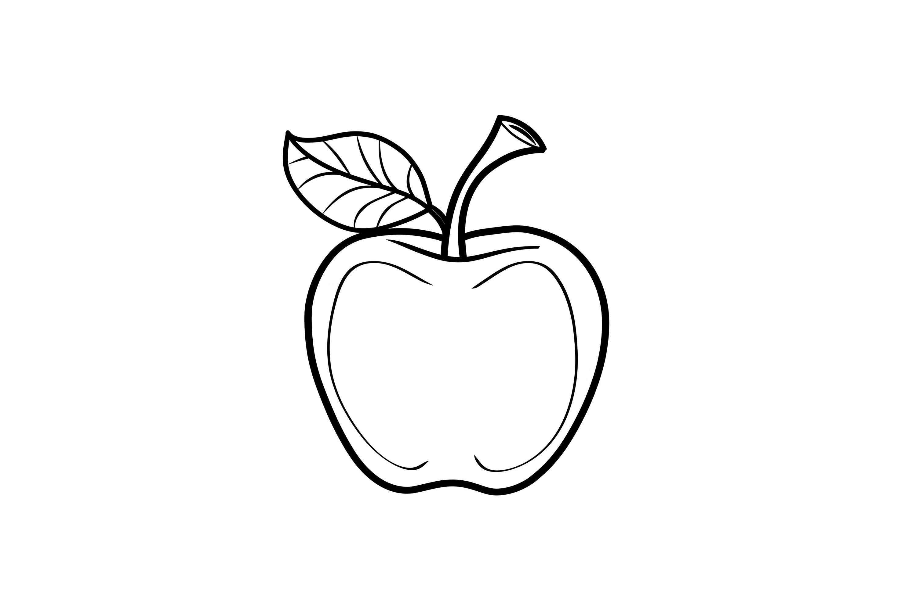 Apple Coloring Page Graphic by Forhadx5 · Creative Fabrica