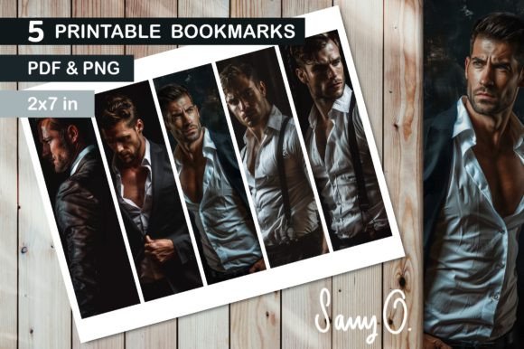 Bookmark Sexy Strong Man Men in Suits Graphic by Sany O. · Creative Fabrica