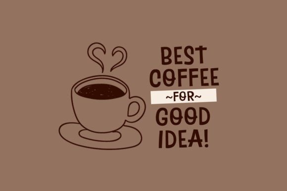 Brown Coffee Font PNG with transparent background - Preview 2