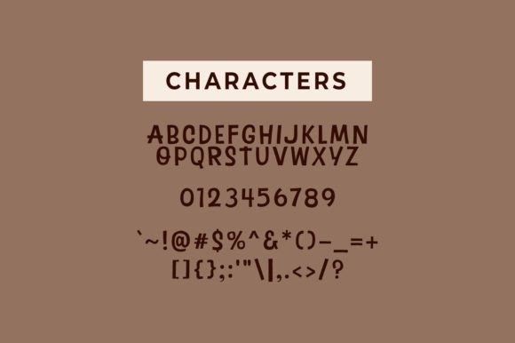 Brown Coffee Font PNG with transparent background - Preview 3