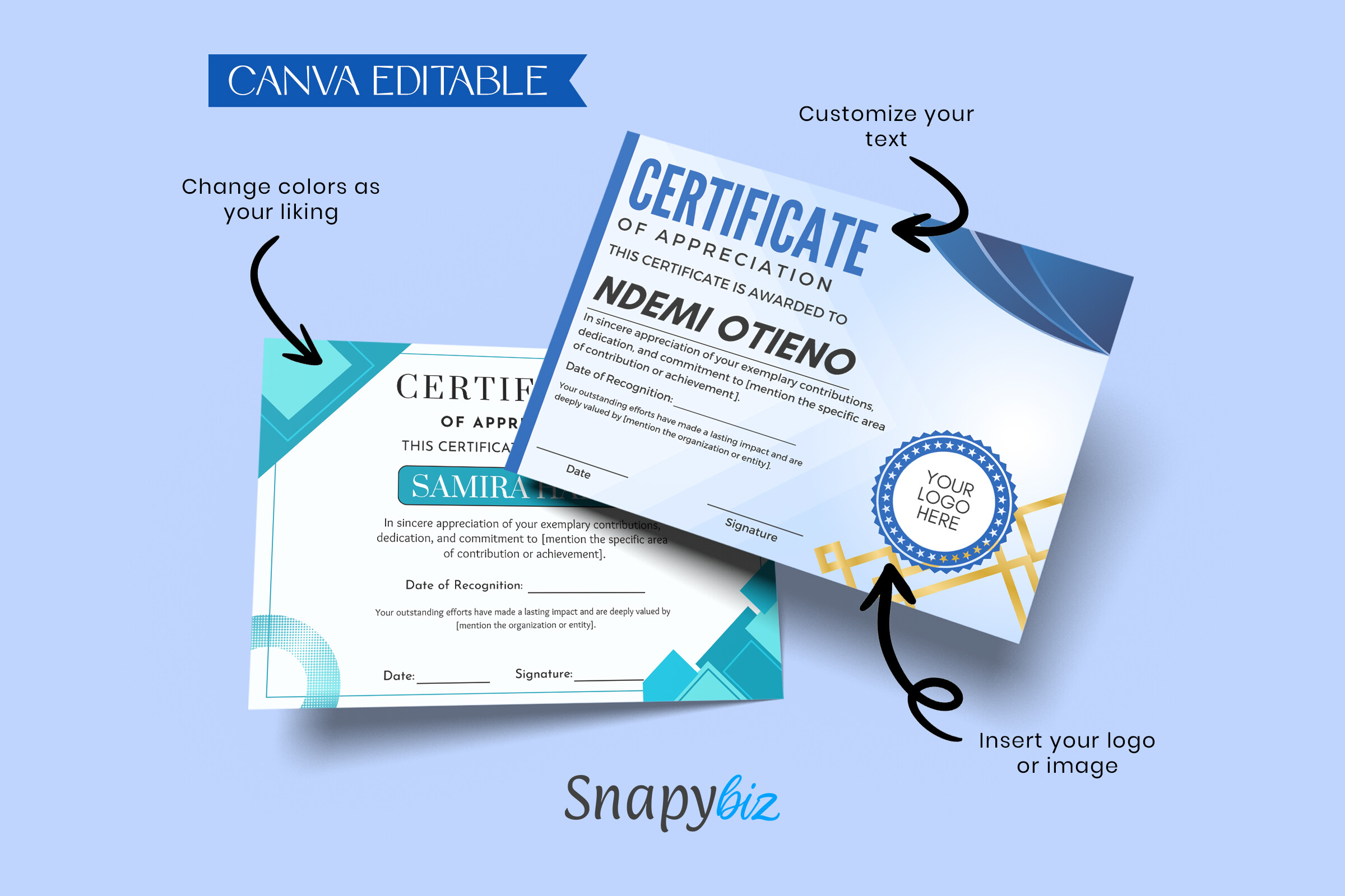 Certificate of Appreciation Template Graphic by SnapyBiz · Creative Fabrica
