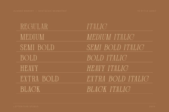 Closed Memory Font - Preview 2